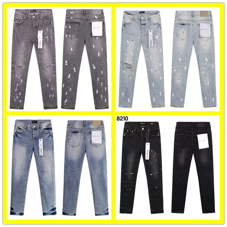 Purple Brand Paint Splatter Jeans
