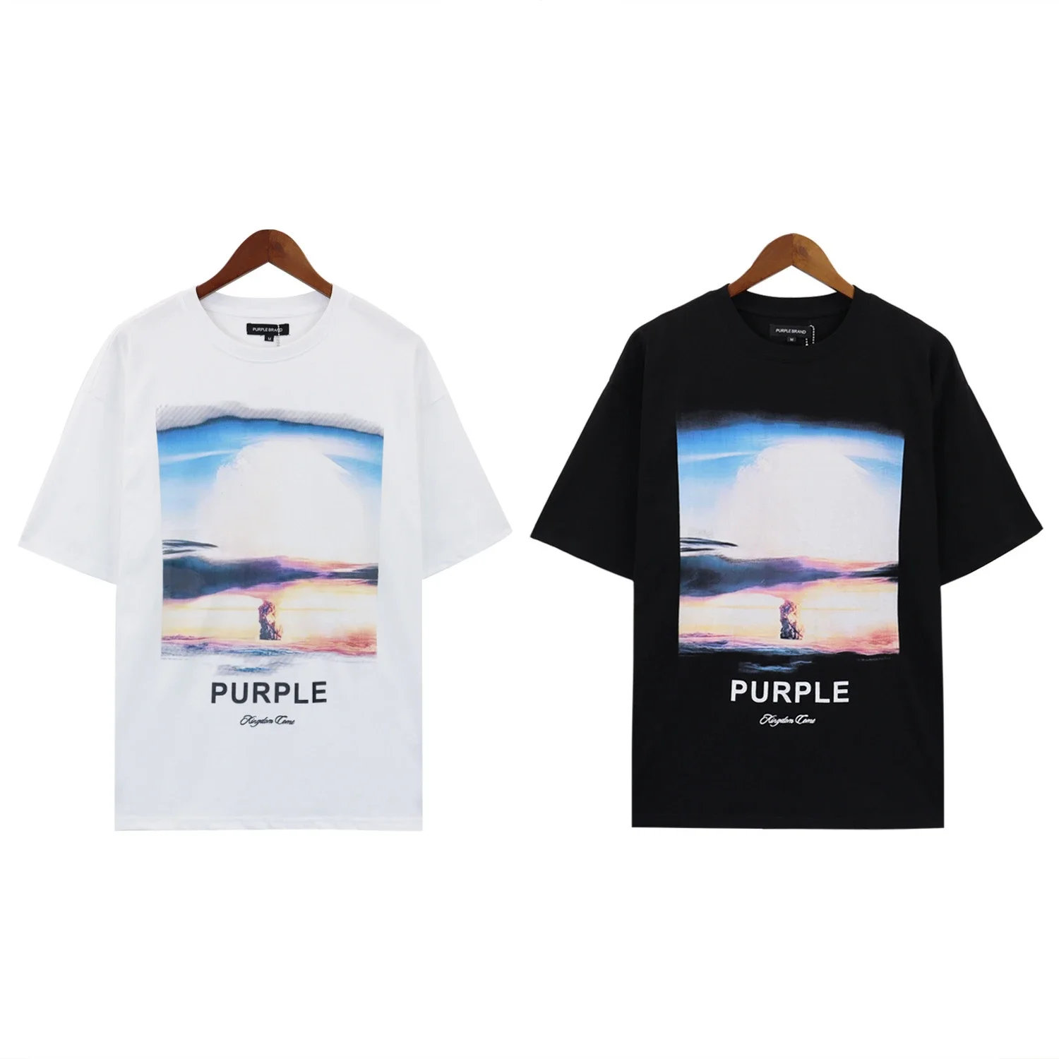 Purple Brand Sunset Print T-Shirt