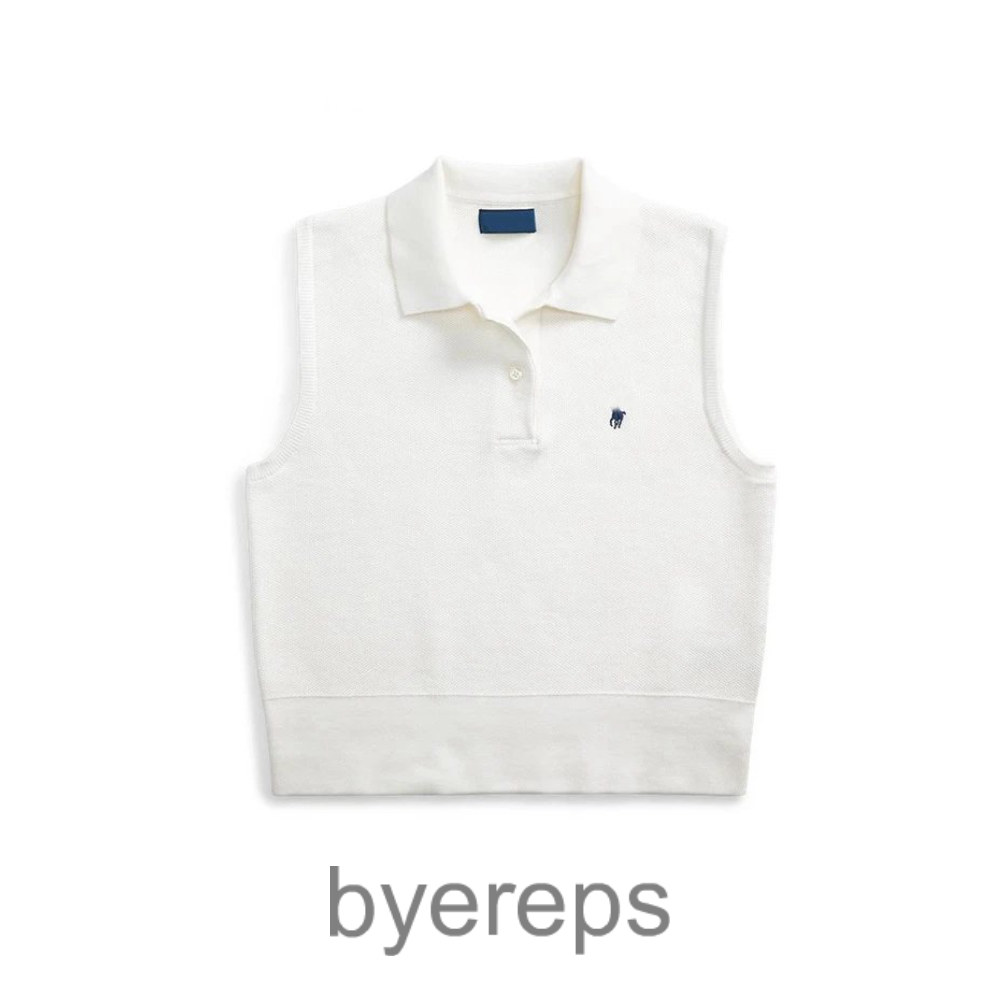 Ralph lauren cropped sleveless polo sweater