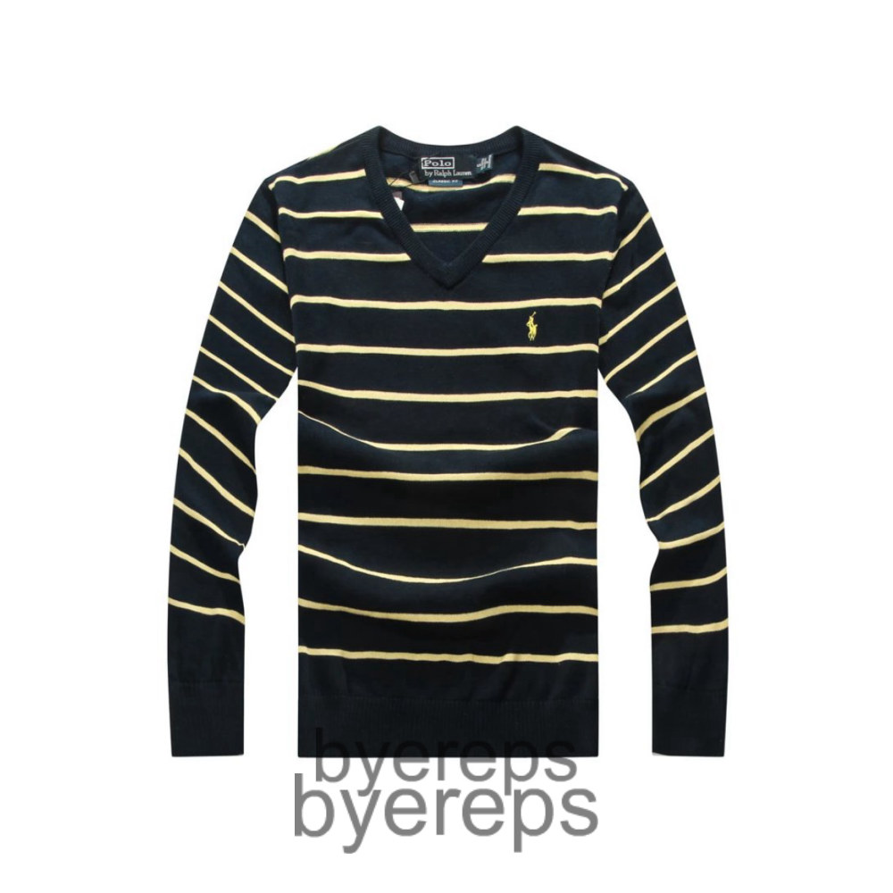Ralph Lauren Striped V-Neck Sweater