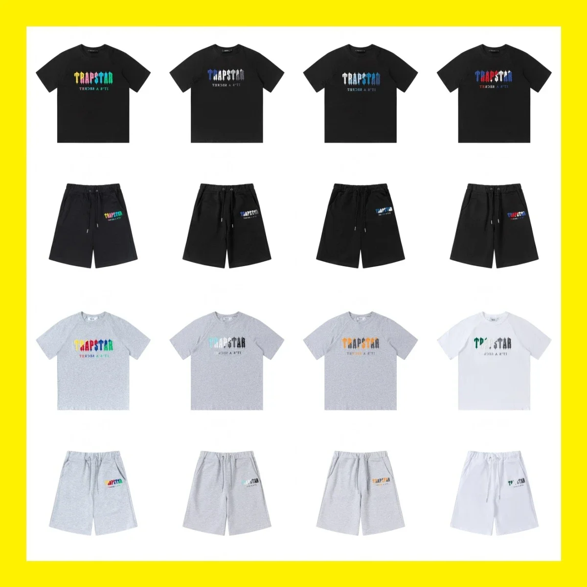 rapstar T-Shirt & Shorts Sets Multi Colors