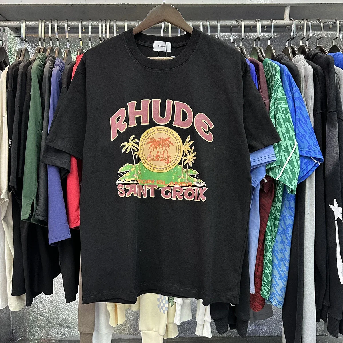 Rhude Island Print T-Shirt