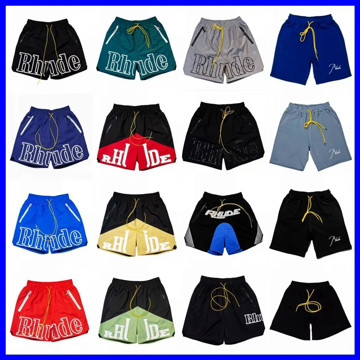 Rhude Logo Print Swim Shorts Collection