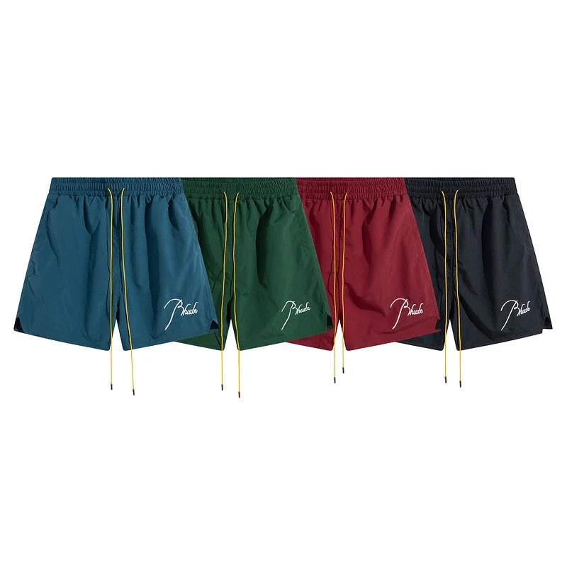 Rhude Script Logo Nylon Shorts