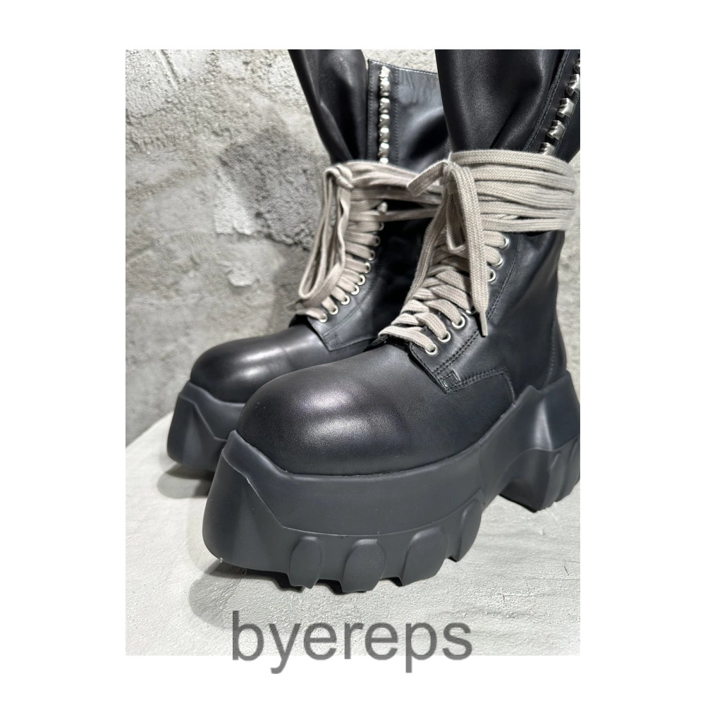 Rick Owens Chelsea Lace Up Boots