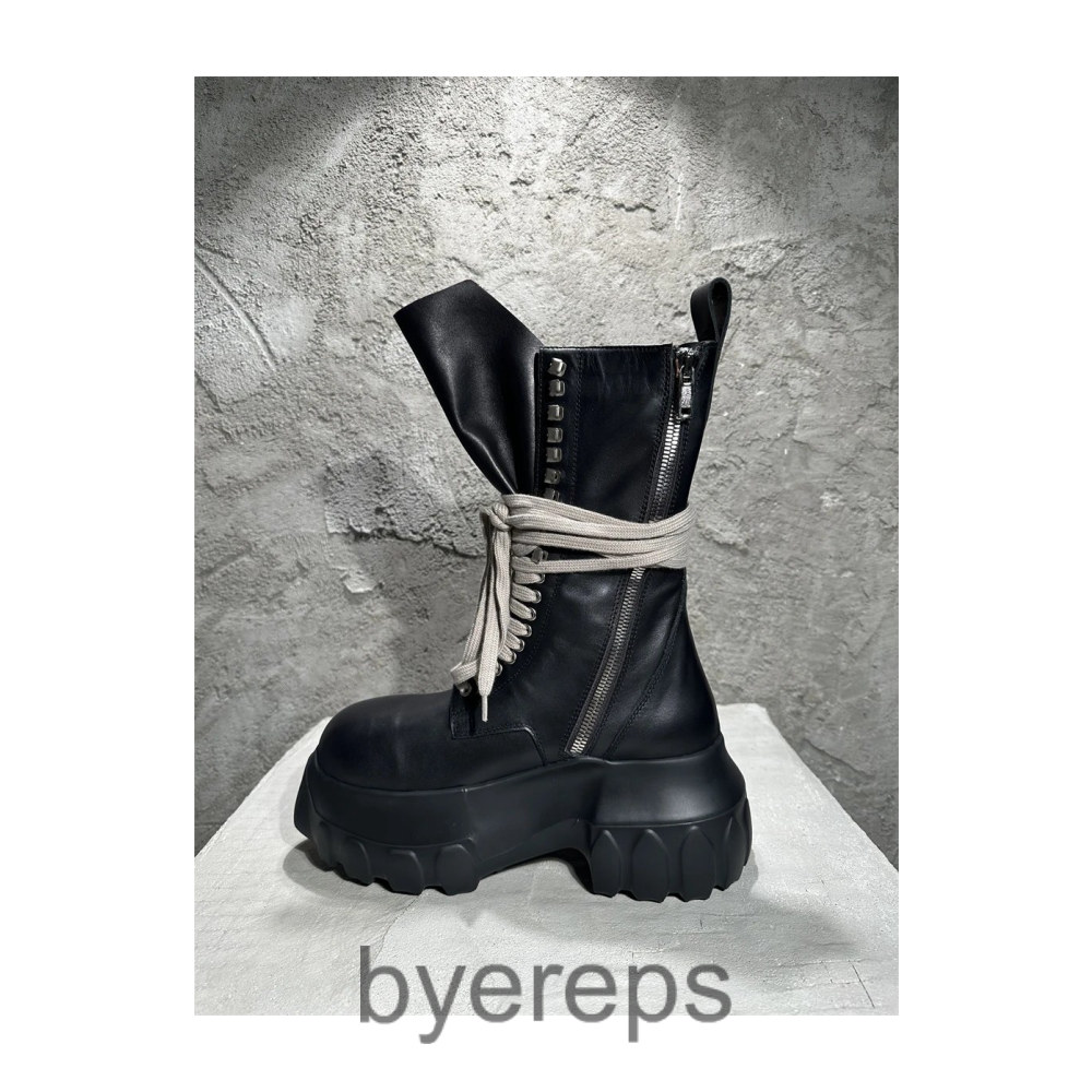 Rick Owens Chelsea Lace Up Boots — photo 3 of 4