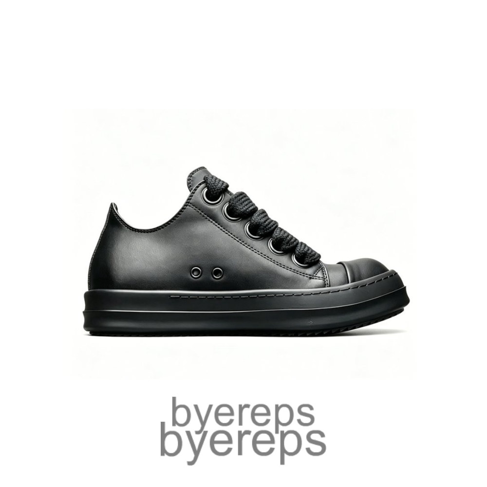 Rick Owens Concordians Jumbo Laced Low All Black