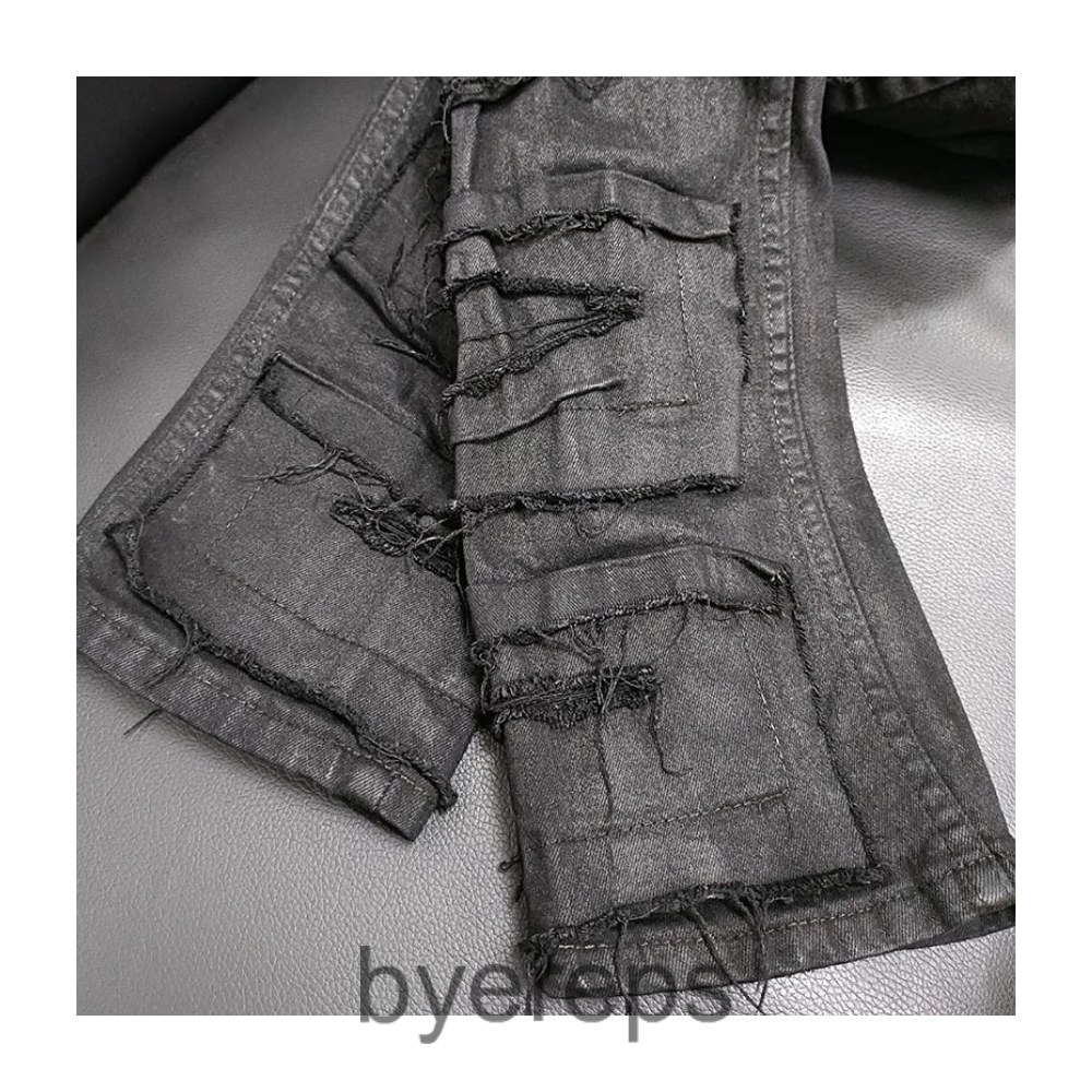 Rick Owens Destroyed Tyron Cut Denim (waxed) — photo 4 of 4