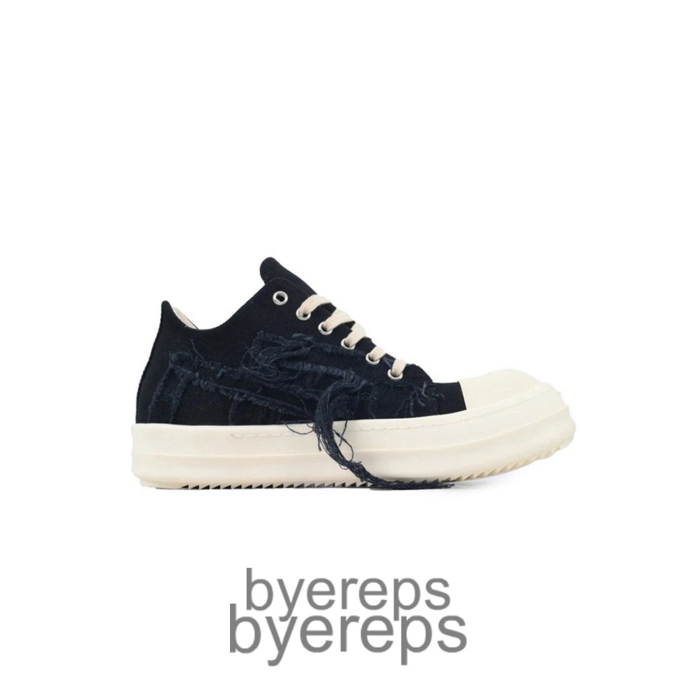 Rick Owens Drkshdw Destruction Of Canvas Black Surface