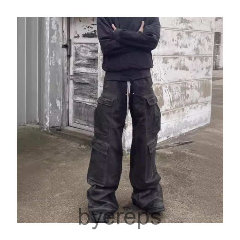 Rick Owens Edfu Cargo Denim Cargo (black) — photo 3 of 4