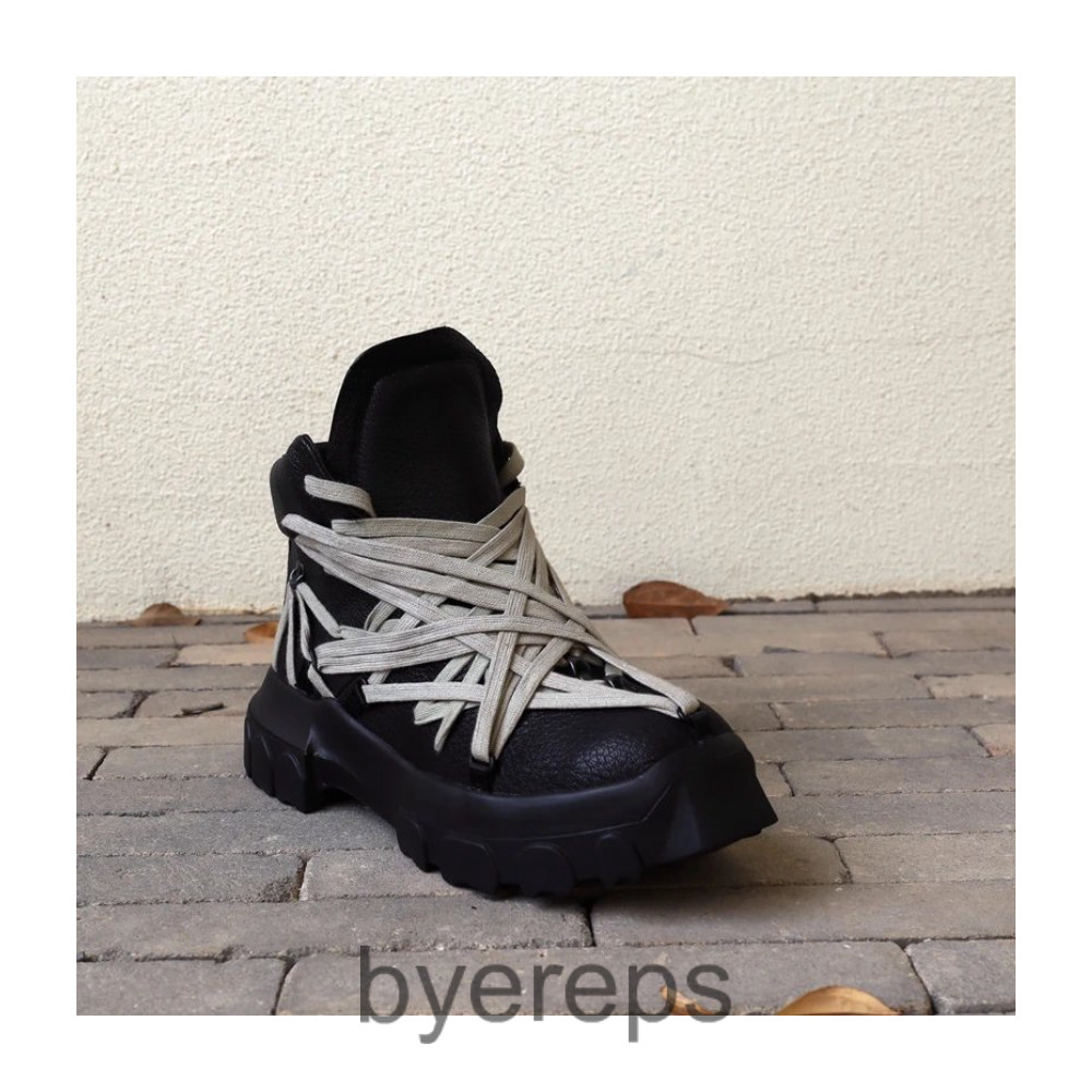Rick Owens Megalace Tractor Boots — photo 2 of 4
