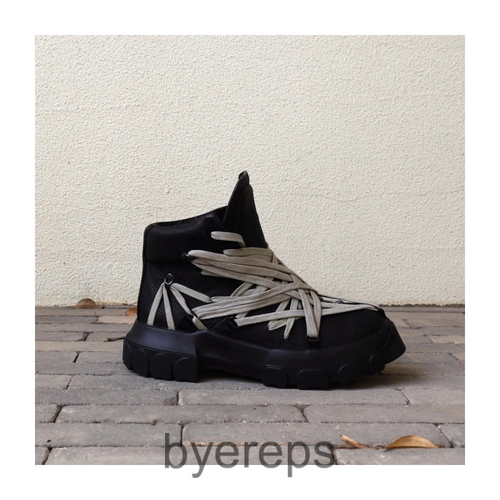 Rick Owens Megalace Tractor Boots — photo 4 of 4
