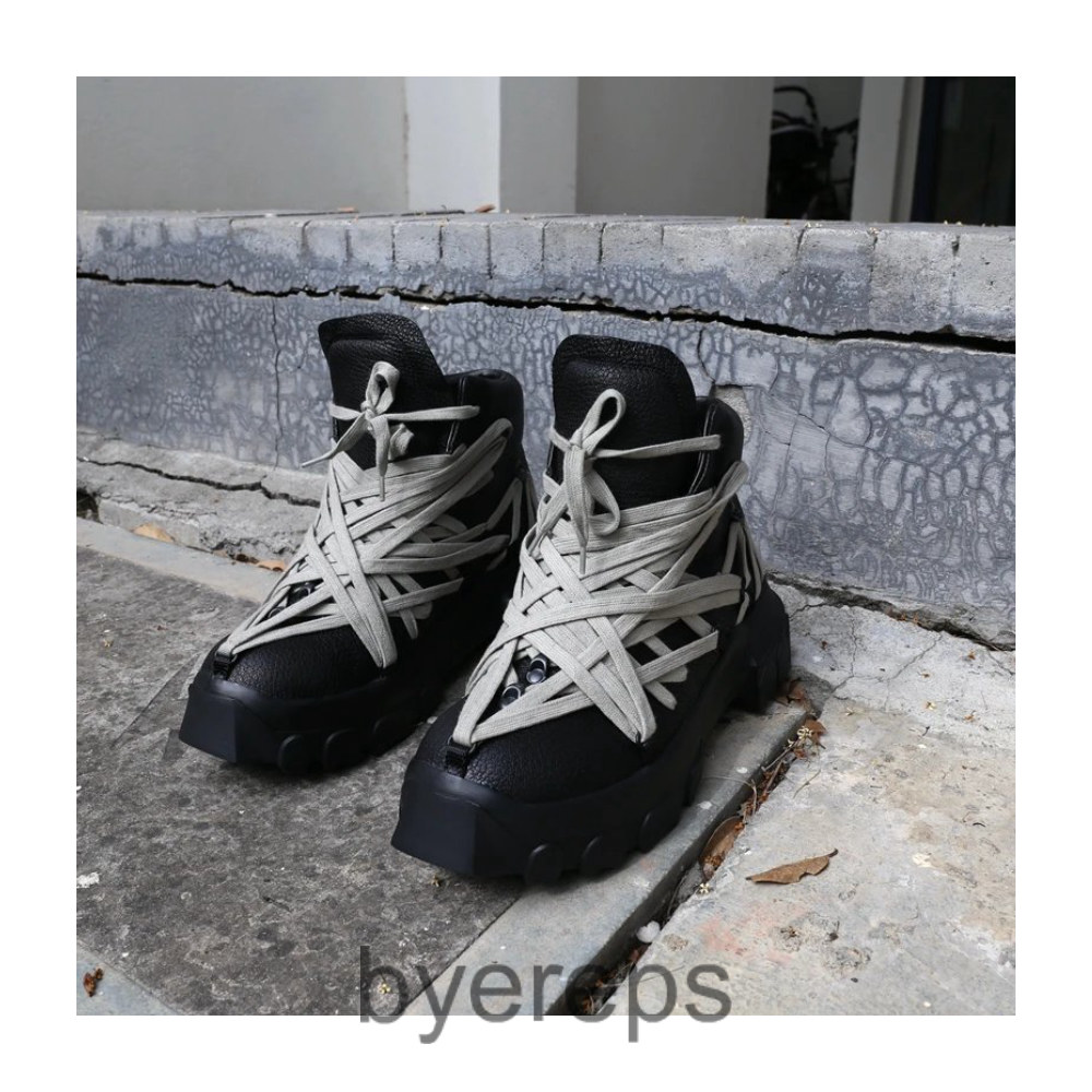 Rick Owens Megalace Tractor Boots — photo 2 of 4