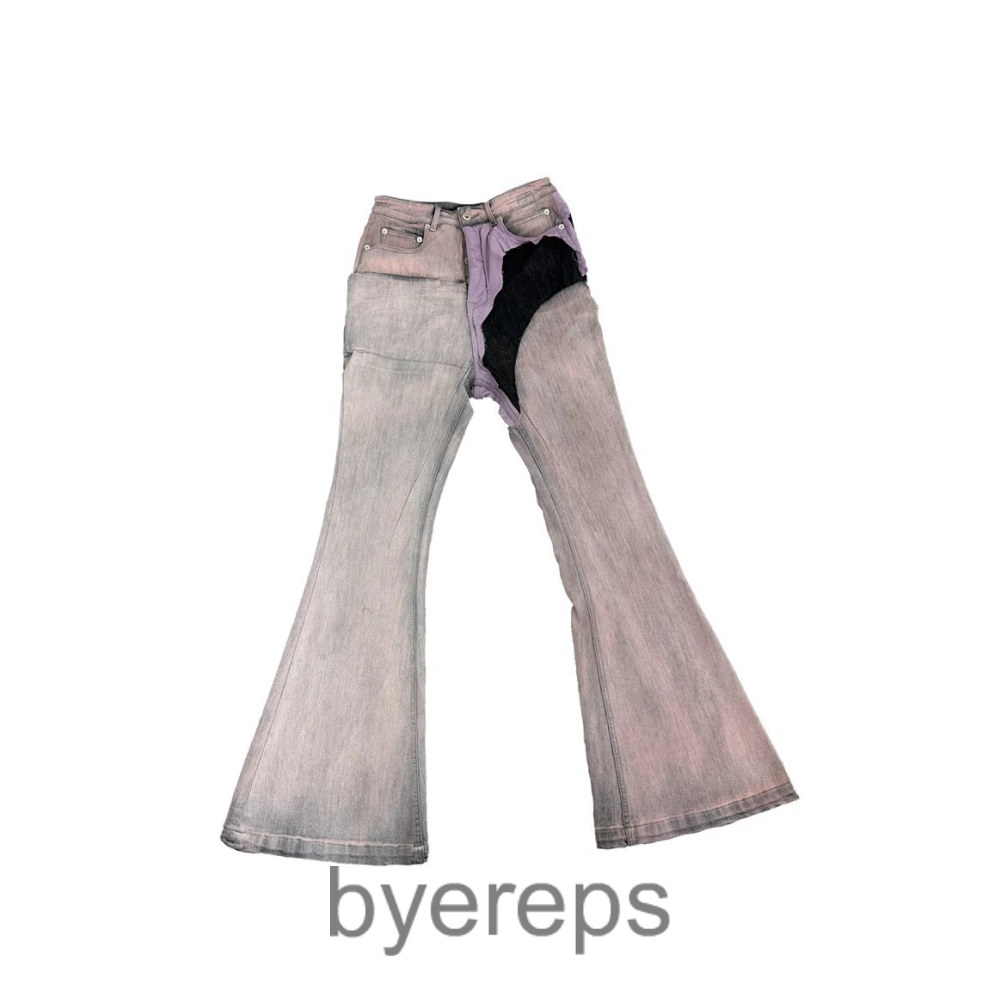 Rick Owens Pink Patchwork Denim