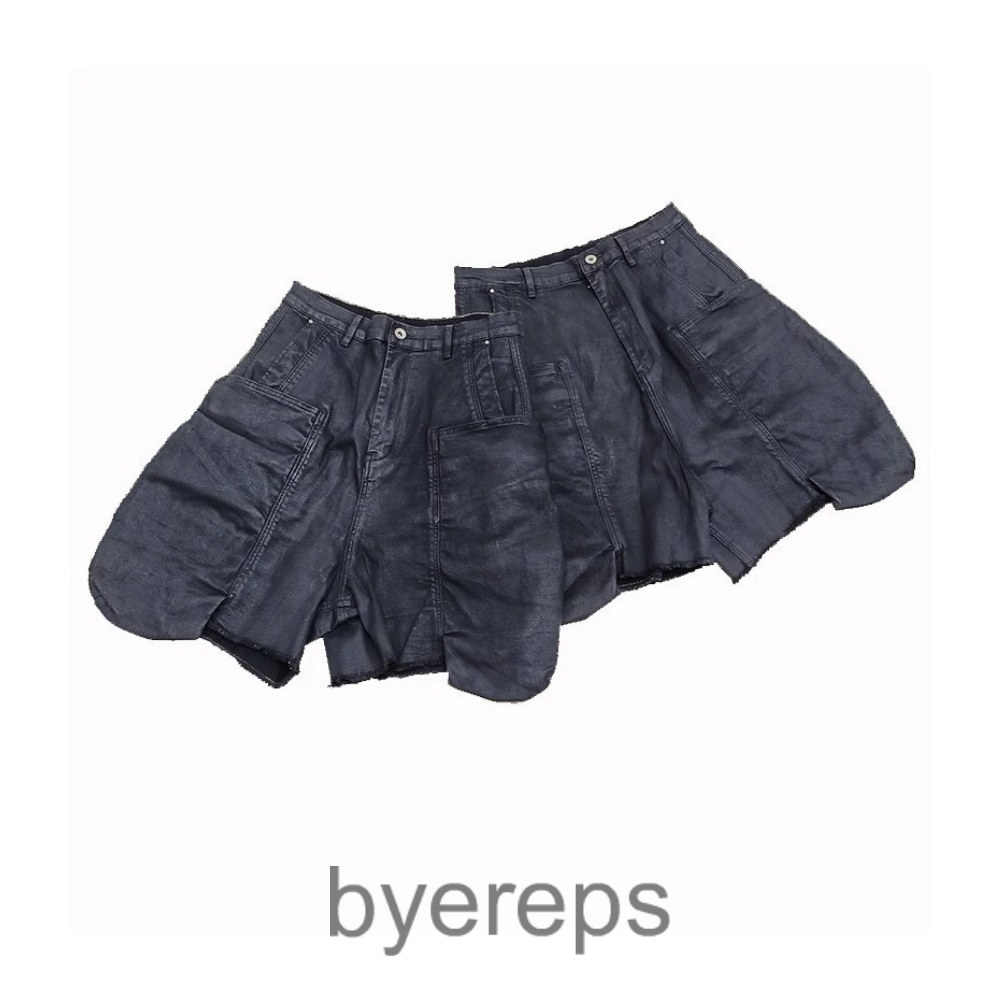 RIck Owens Waxed Denim Shorts