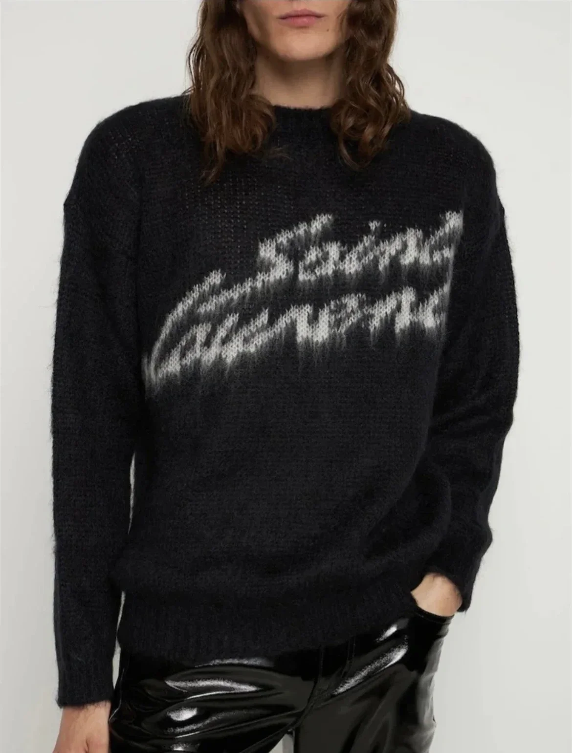 Saint Laurent Logo Mohair Sweater