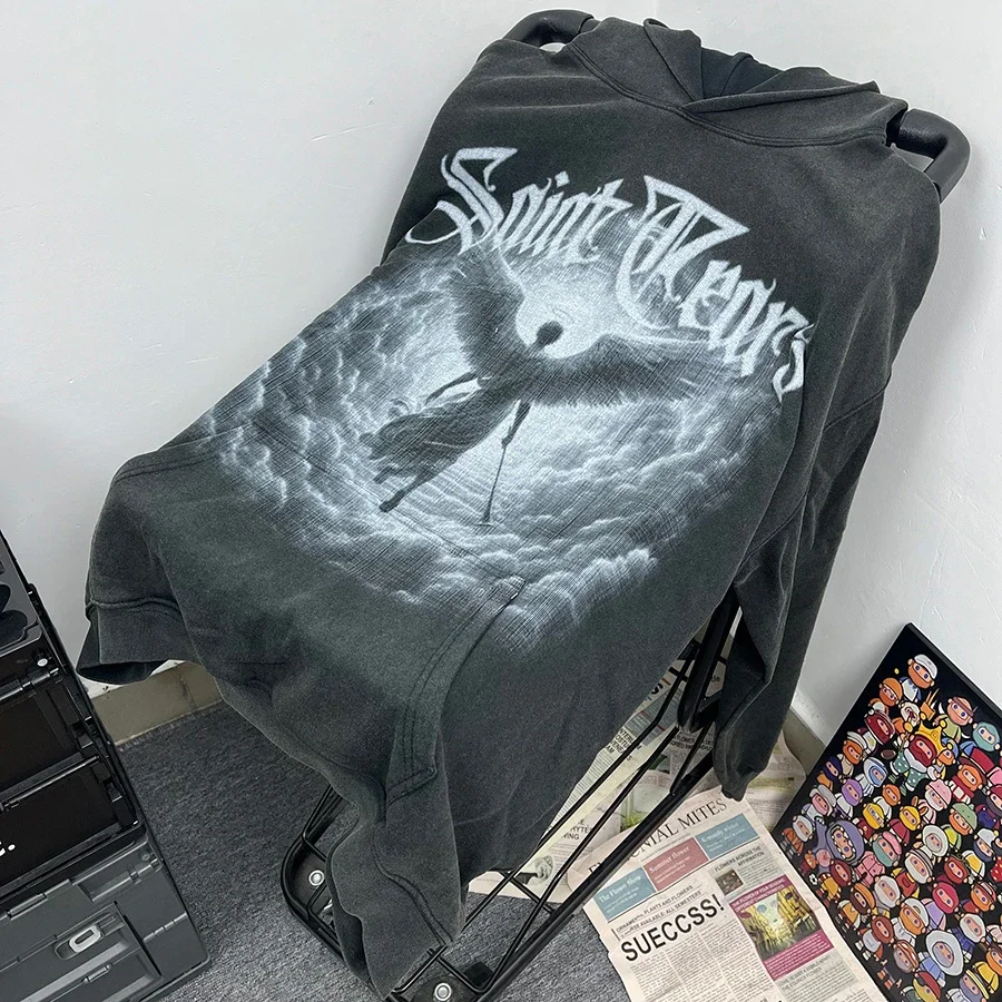 Saint Michael Angel Print Hoodie