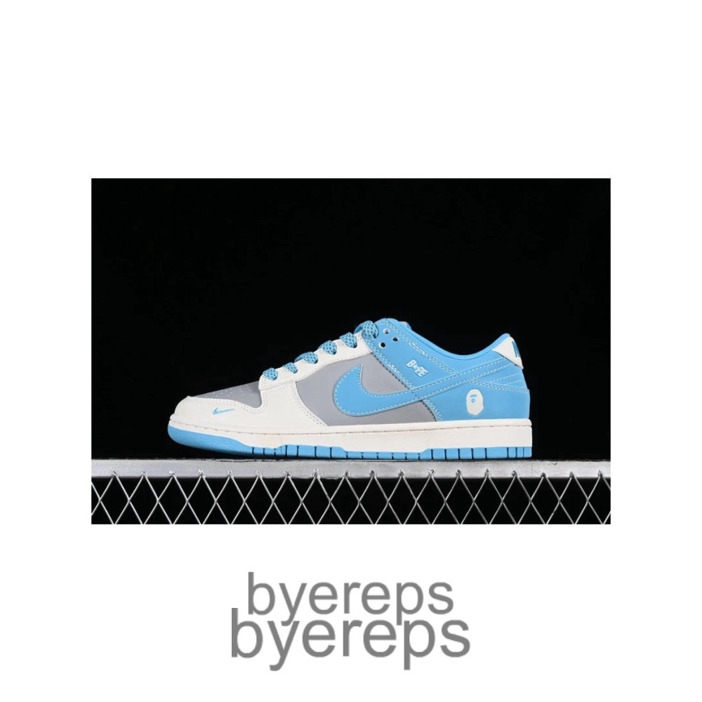 SB Dunk Low Bape White/Grey/Blue