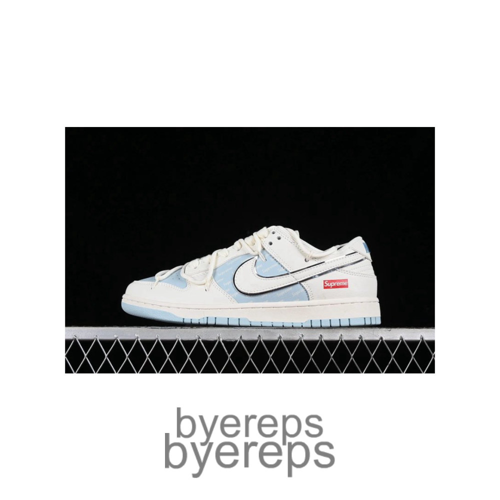 SB Dunk Low Supreme White/Blue/Silver