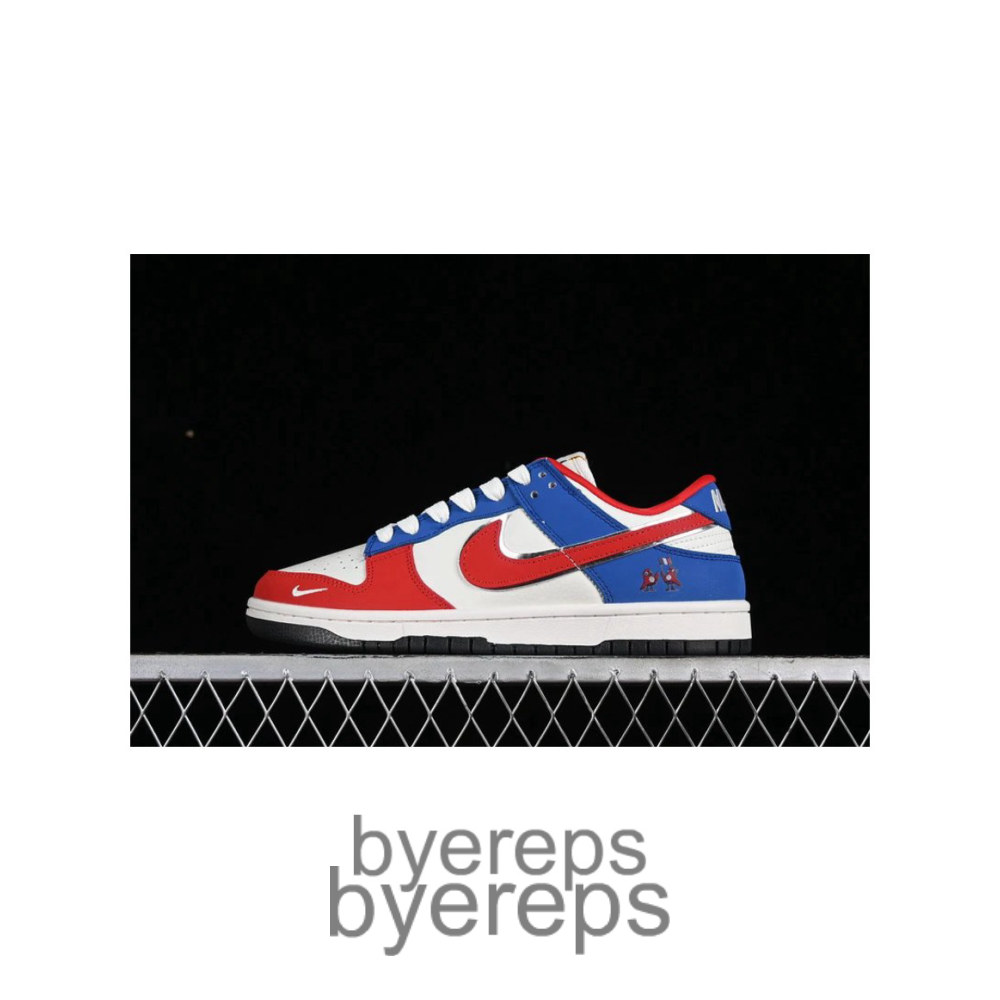 SB Dunk Low White/Red/Blue