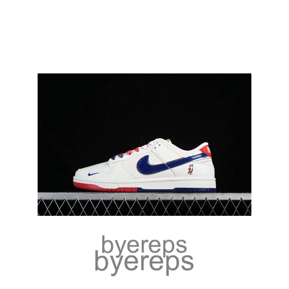 SB Dunk Low White/Red/Blue