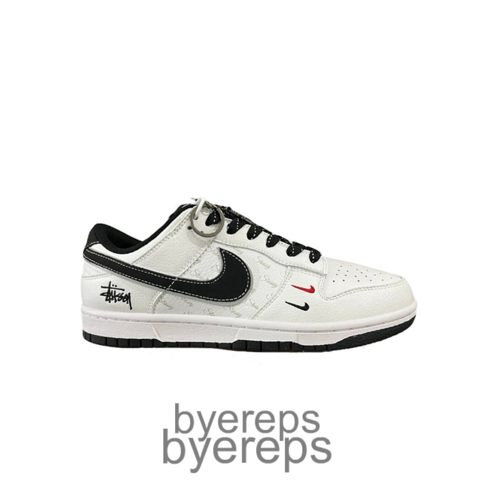 SB Dunk Low X Stussy White Black