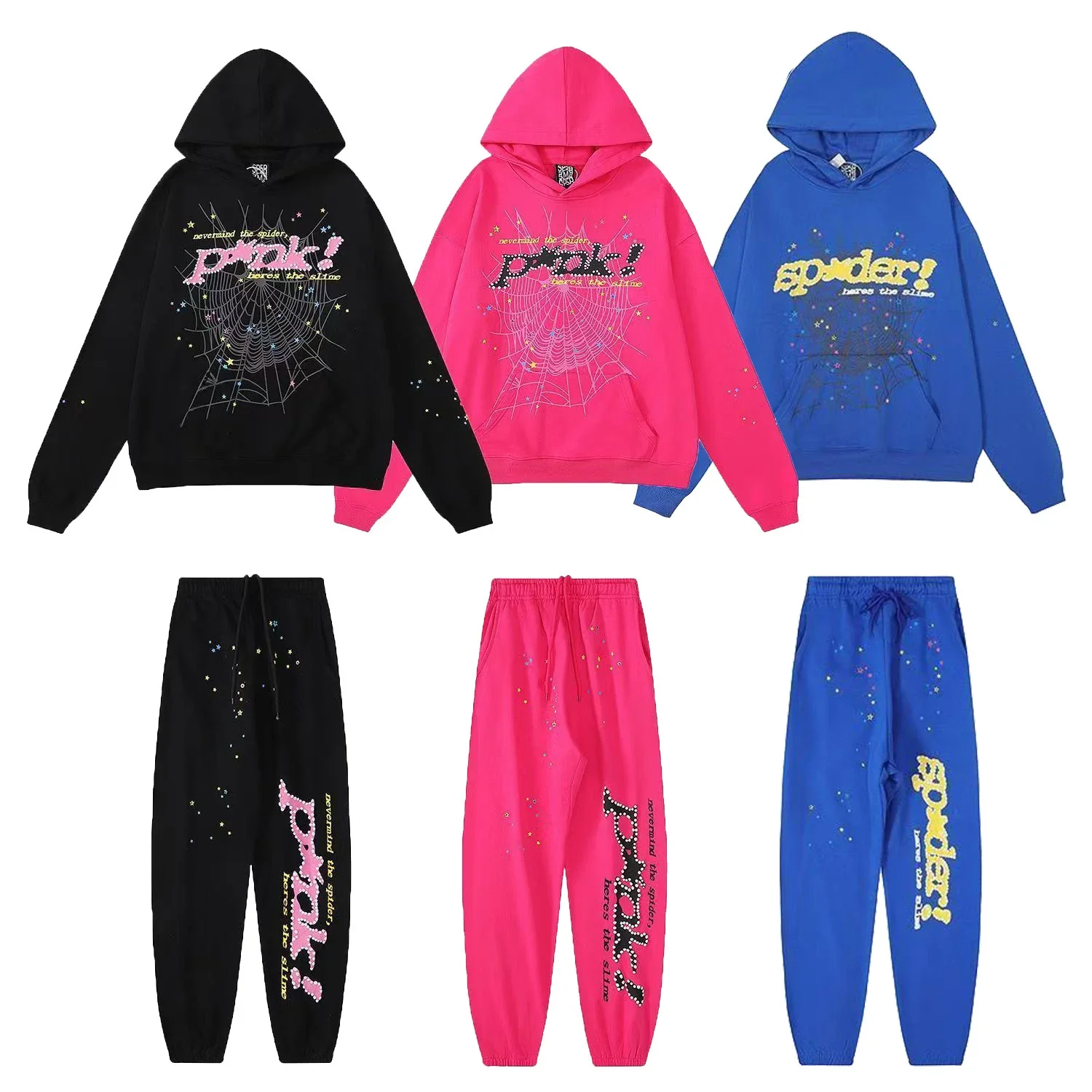 Sp5der P*nk! Logo Tracksuit Set