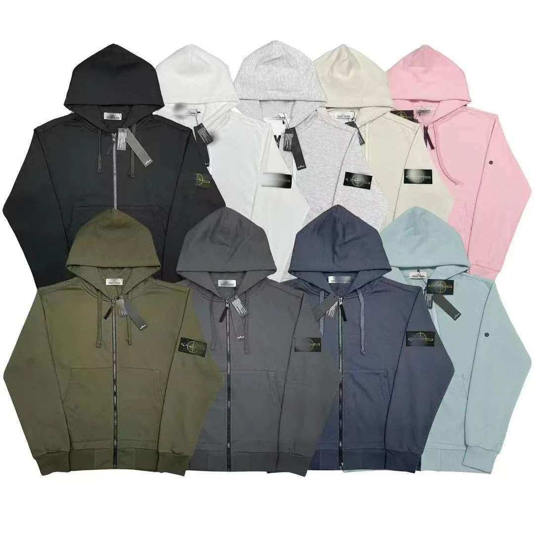 Stone Island Patch Zip Hoodie