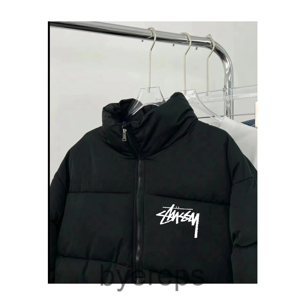 Stussy Black Puffer Jacket