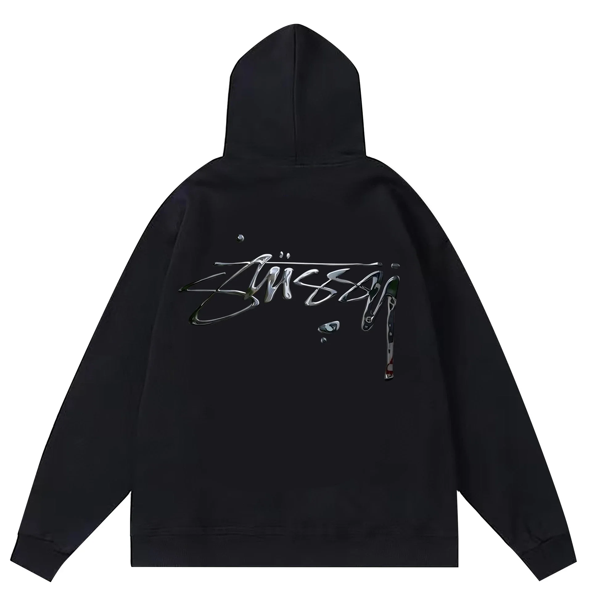 Stüssy Chrome Script Logo Hoodie