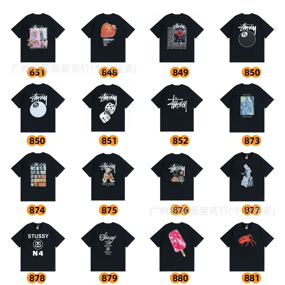 Stüssy Graphic T-Shirt Collection