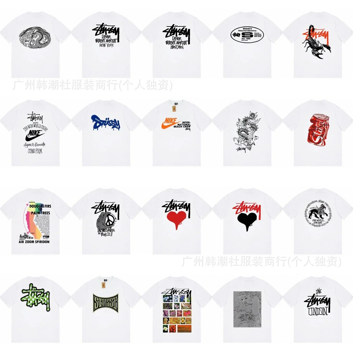 Stüssy Graphic T-Shirt Collection