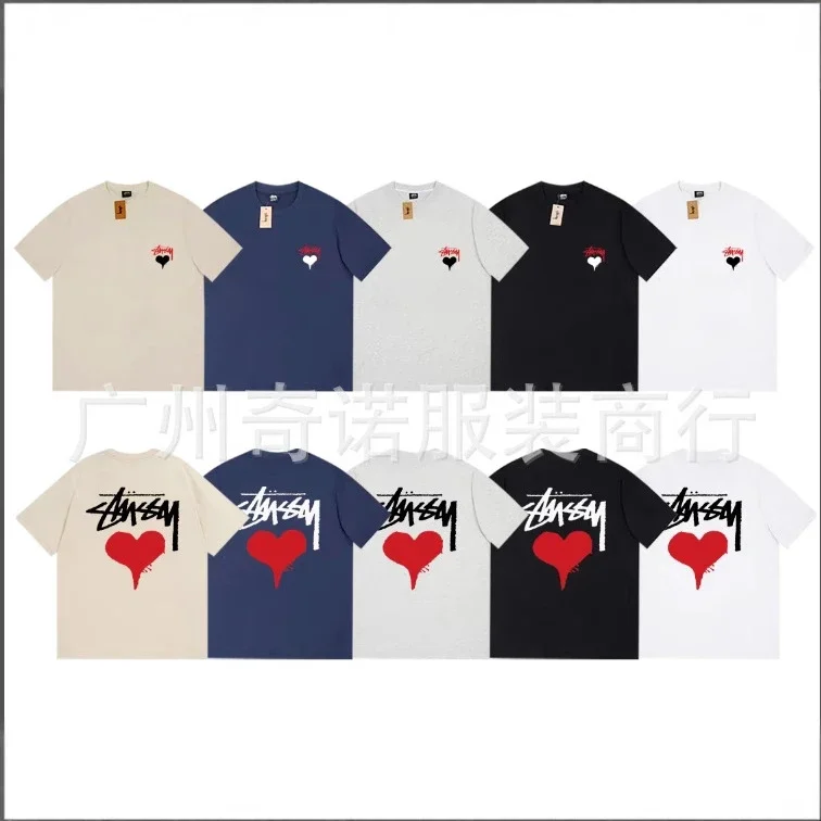Stussy Heart Logo T-Shirts Multi Colors