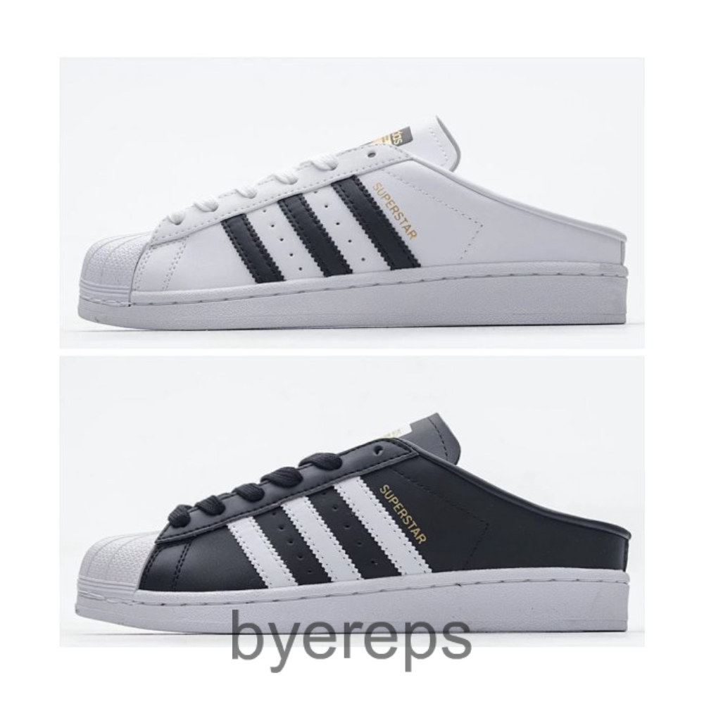 SUPERSTAR MULE Shell Head Slippers Half Slip-on Slip-on Men's and Women's Classic Sports Casual Sneakers FX0528 0527