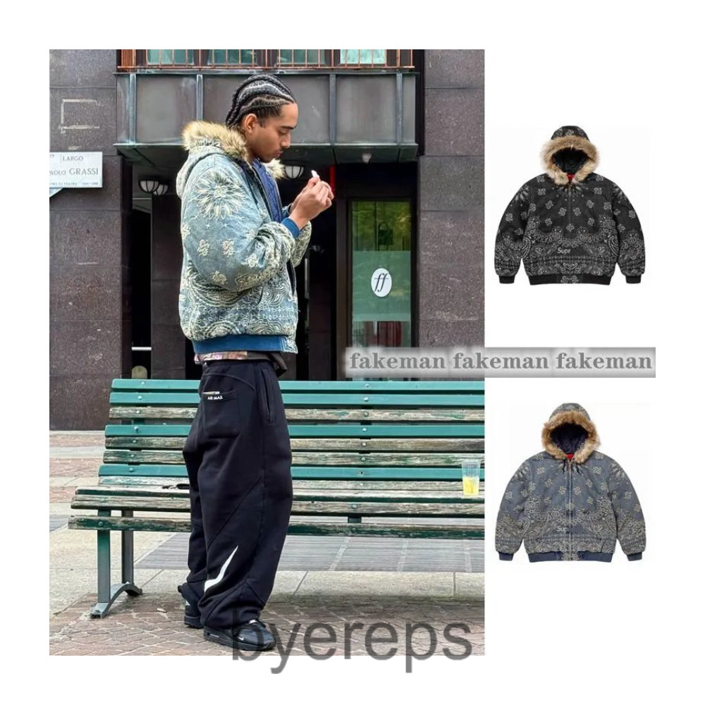Supreme Bandana-Jacquard Denim Jacket — photo 2 of 4
