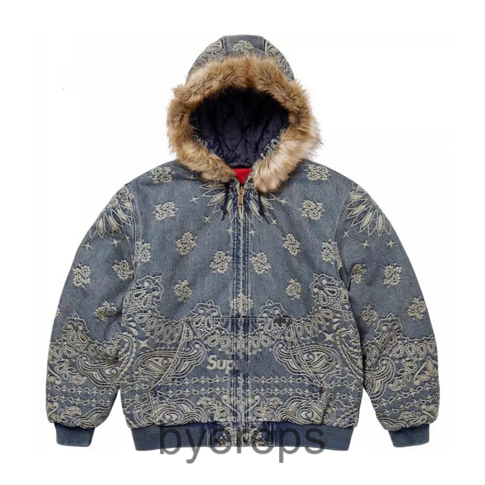 Supreme Bandana-Jacquard Denim Jacket — photo 4 of 4