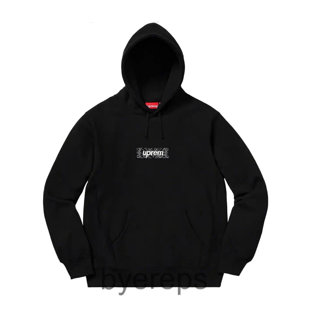 Supreme Black Bandana Box Logo Hoodie — photo 3 of 4