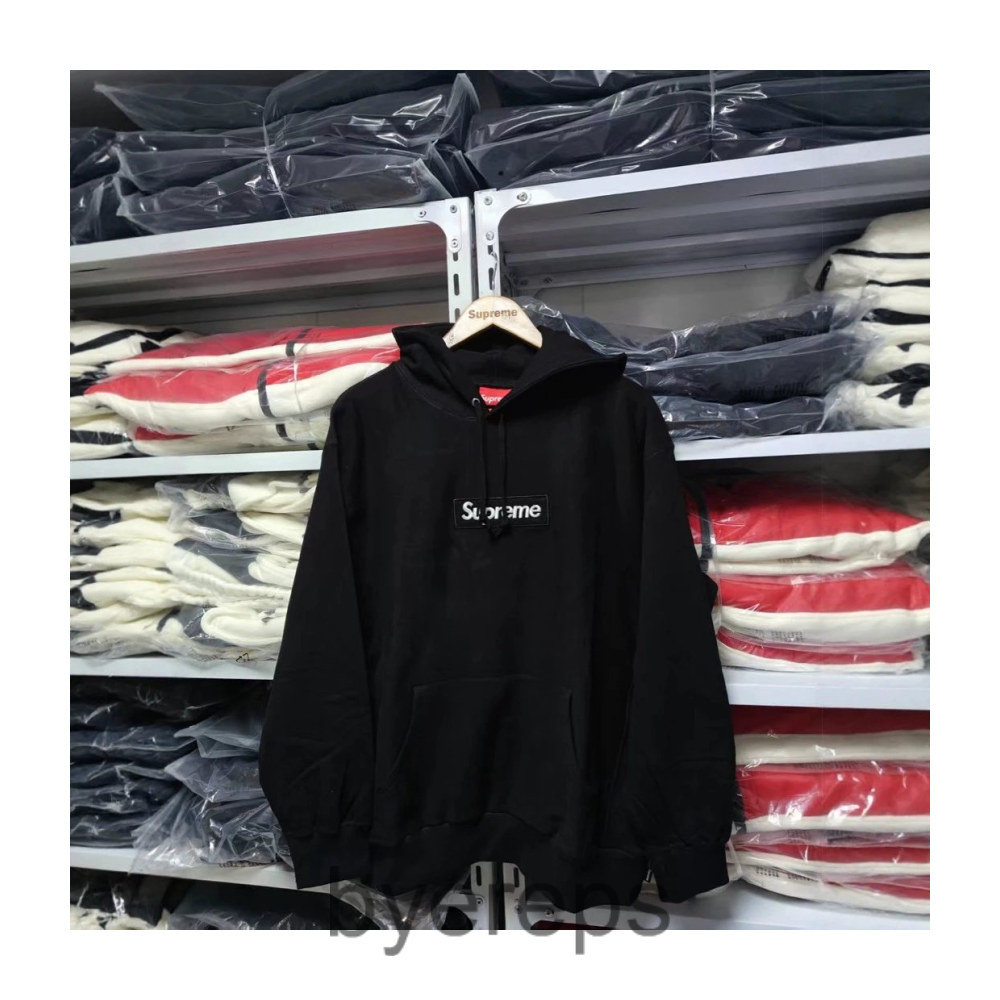 Supreme Black Box Logo Hoodie