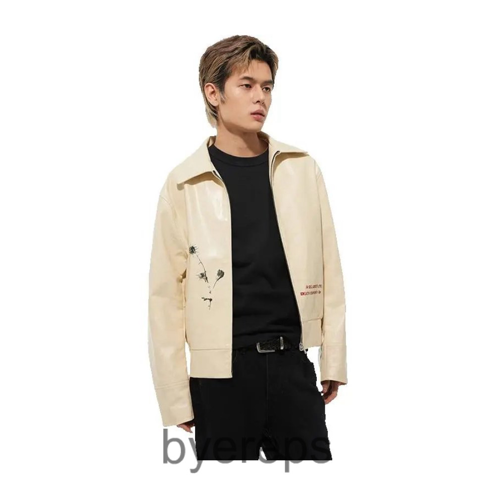 Taichiism Florals Print Leather jacket (2 colorways)