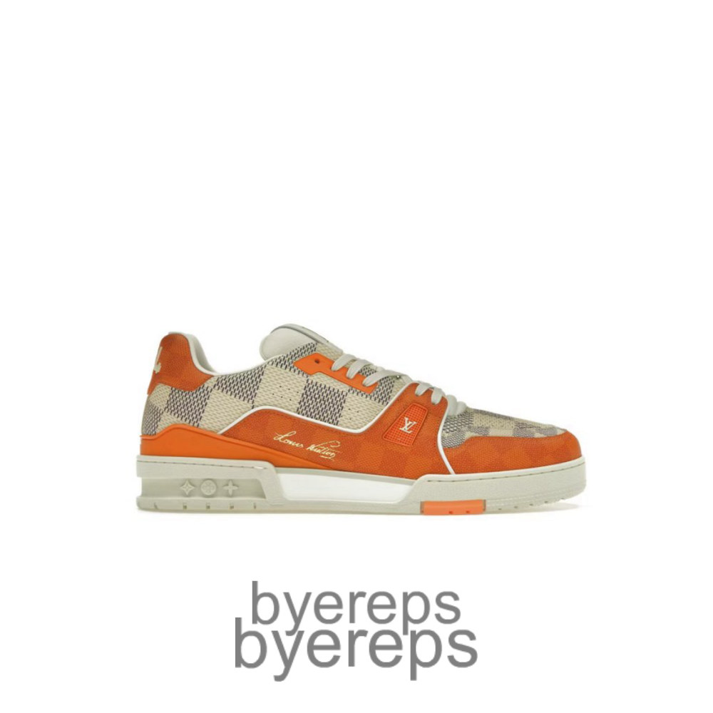 Trainer Damier White Orange