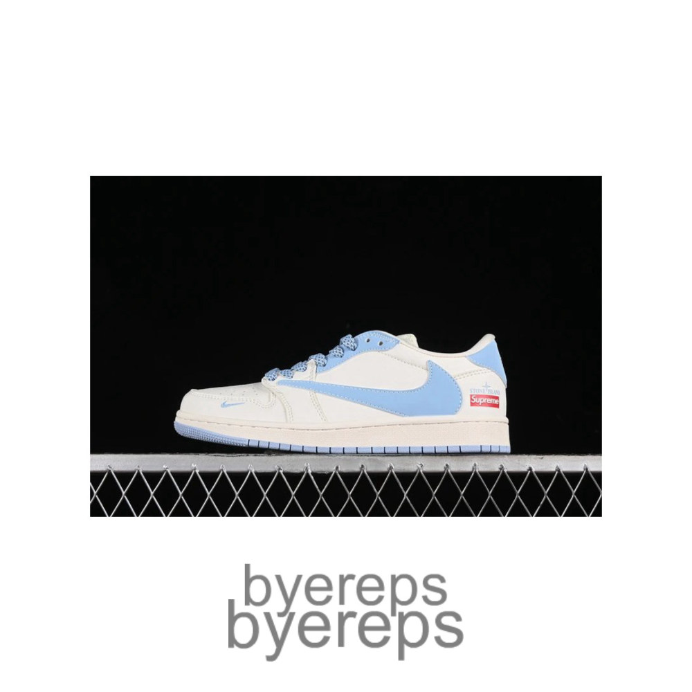 Travis Scott X Fragment Design X Air Jordan 1 Low OG Sp Off White/Blue