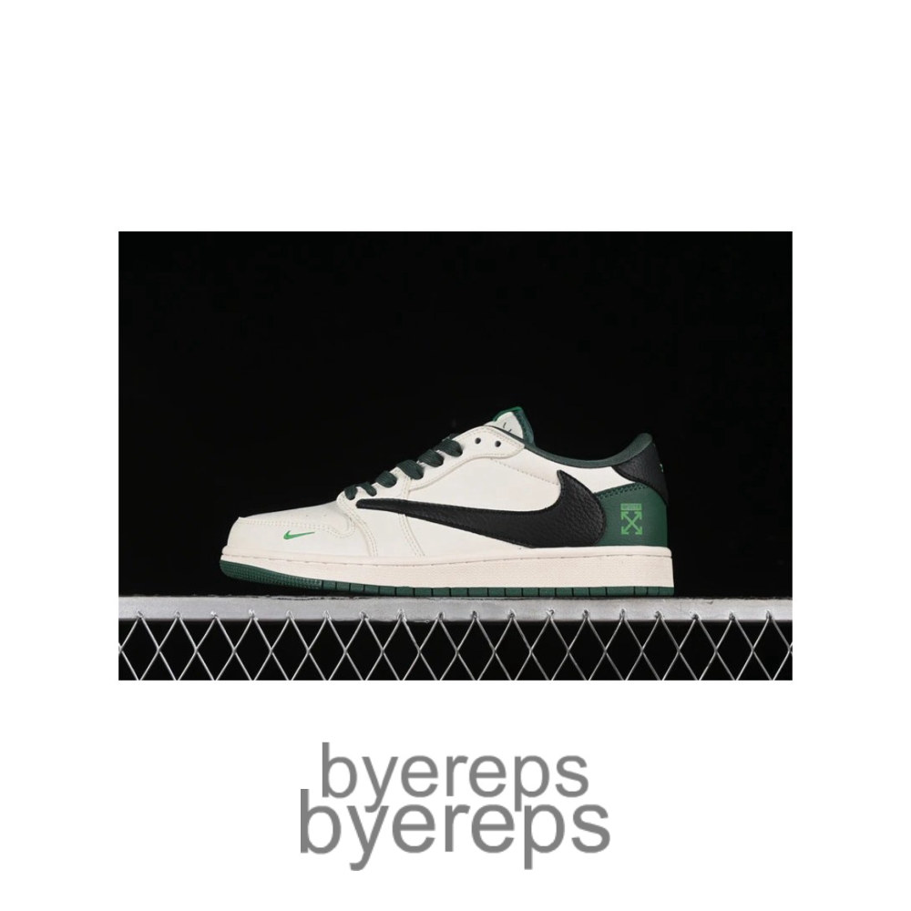 Travis Scott X Fragment Design X Air Jordan 1 Low OG Sp White/Black/Green