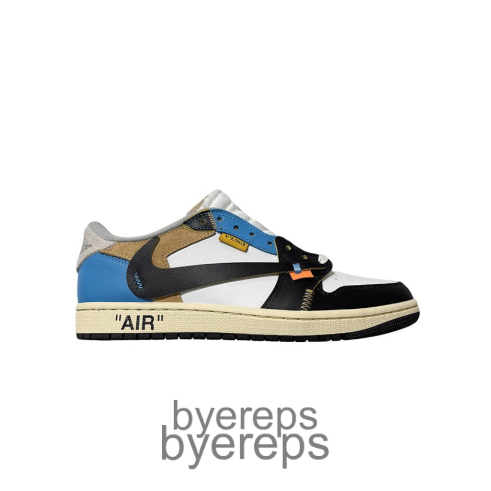 Travis Scott X Off White X Jordan 1 Un Blue White