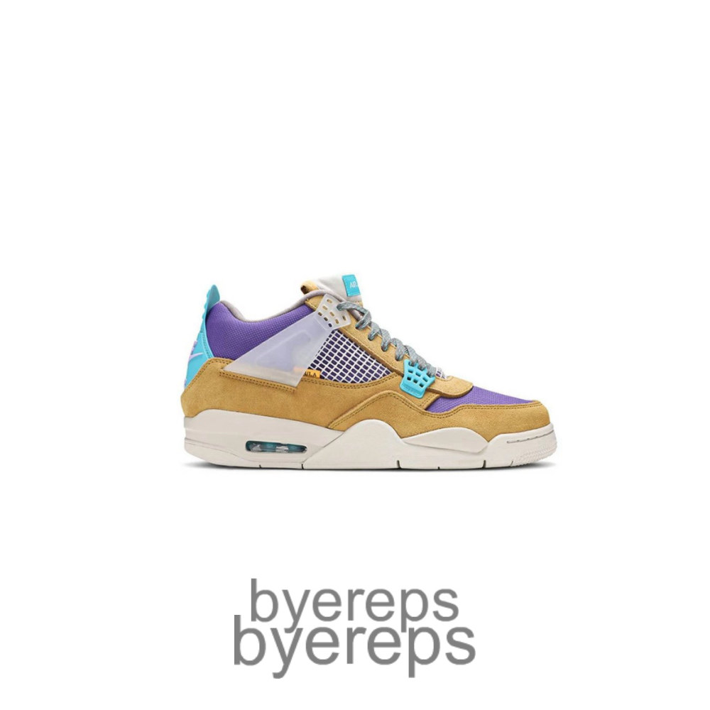 Union La X Air Jordan 4 Retro Desert Moss Top