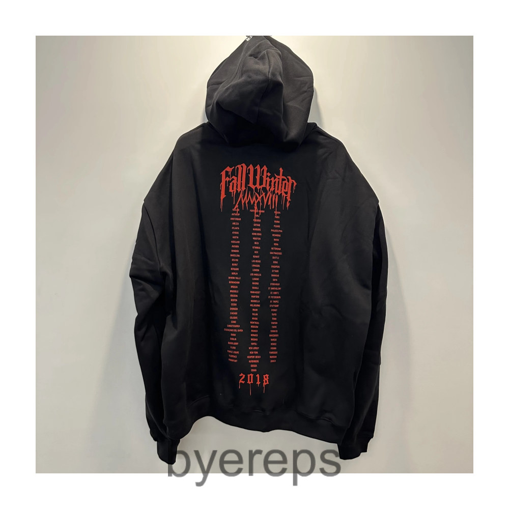 Vetements FW18 Worldtour Hoodie