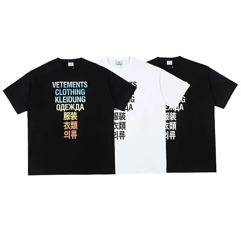 Vetements Multilingual Print T-Shirt