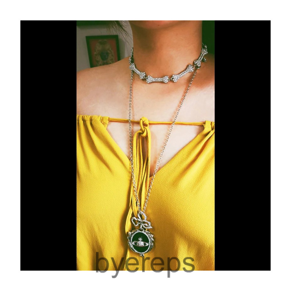 Vivienne Westwood Diamond Bone Necklace — photo 3 of 4