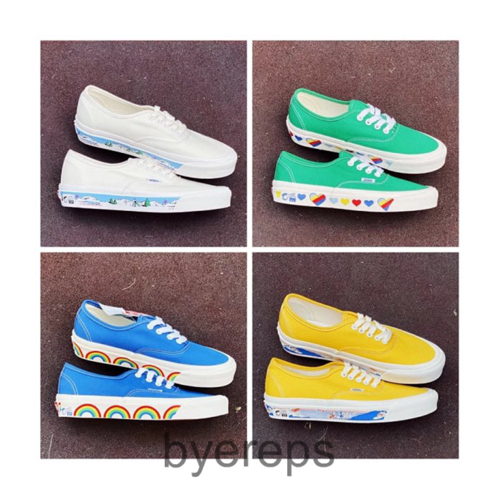 Vulcanized Authentic 44 DX Anaheim Canvas Surf-Print Anaheim vintage shoes
