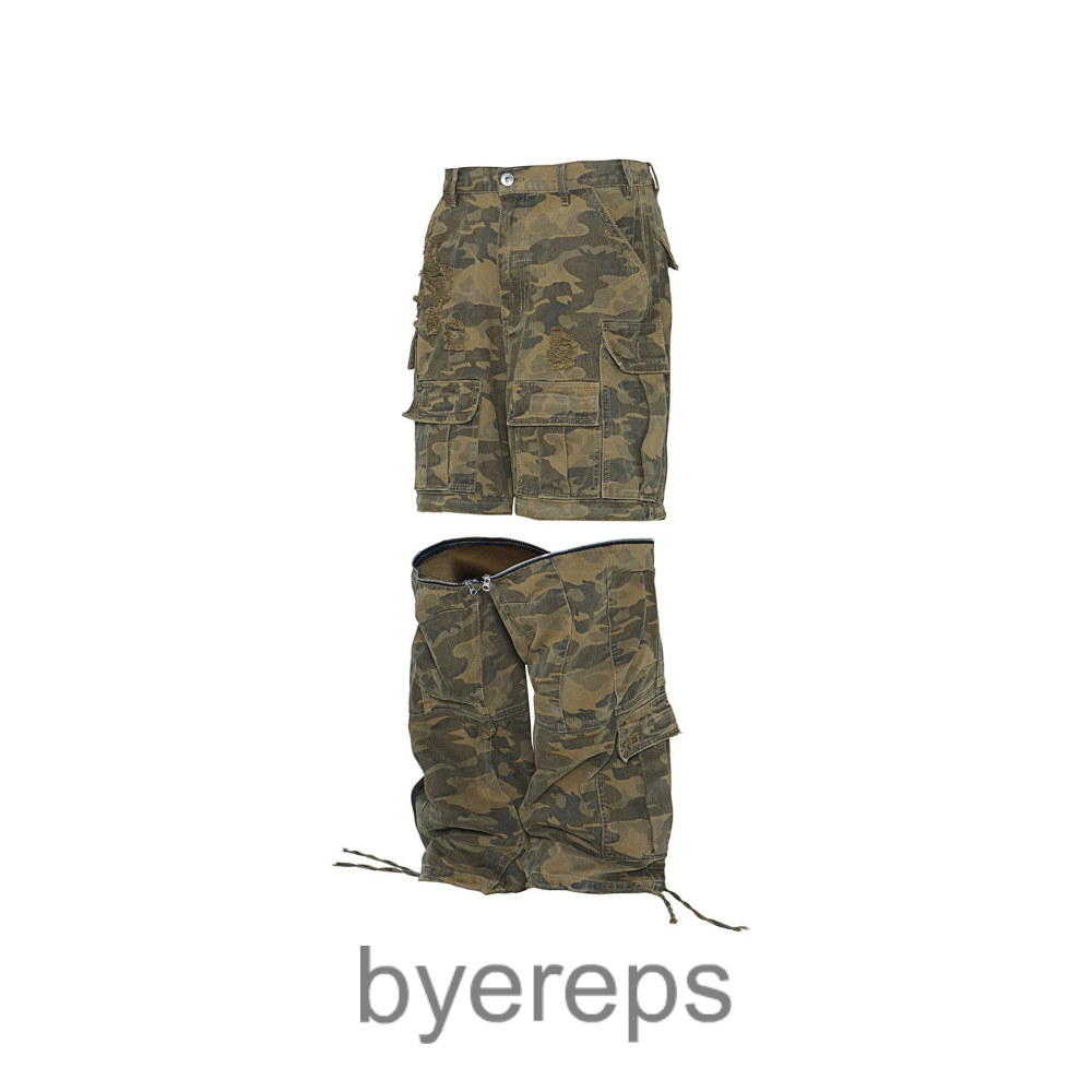 Wanna Lab 2 in 1 detachable camo pants/shorts