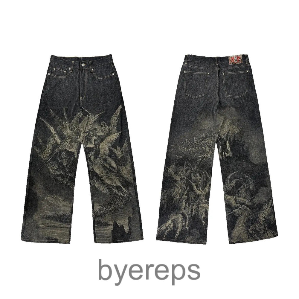 Wanna Lab Paradise lost printed denim